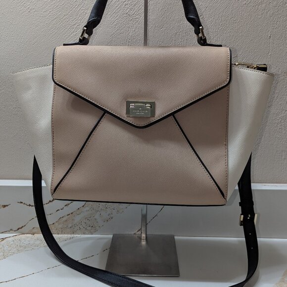 Kate Spade cream & beige tote/crossbody, EUC! - Picture 1 of 5